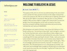 Tablet Screenshot of believeinjesus.com